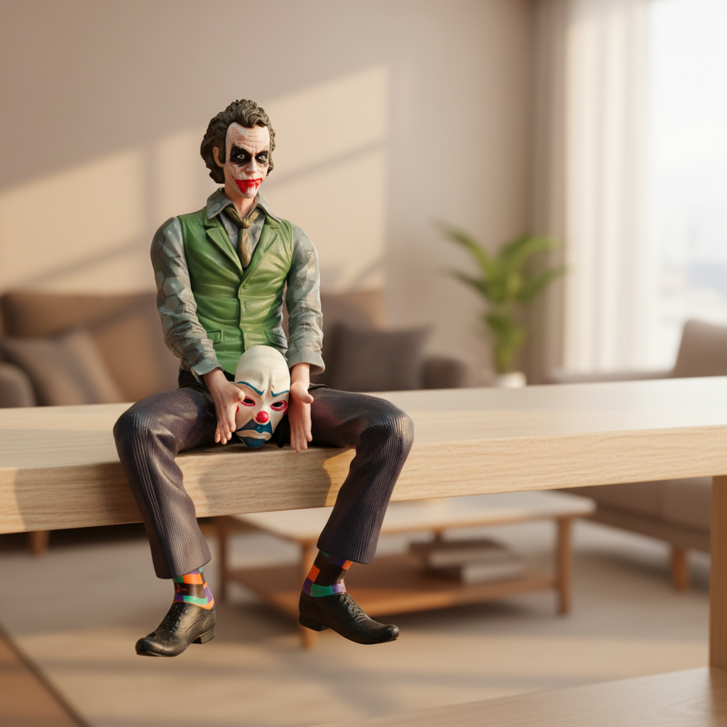 Mini Joker Sitting Collectible Action Figure – Desk Decor Toy